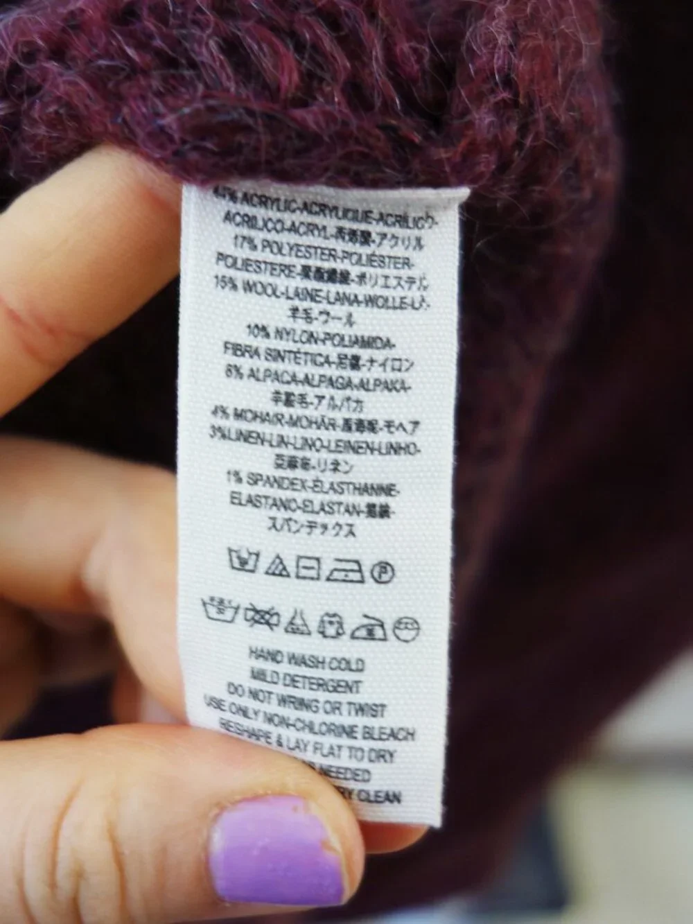 Free People Baltic Fair Isle Maroon Wool Alpaca blend Sweater (M) EUC